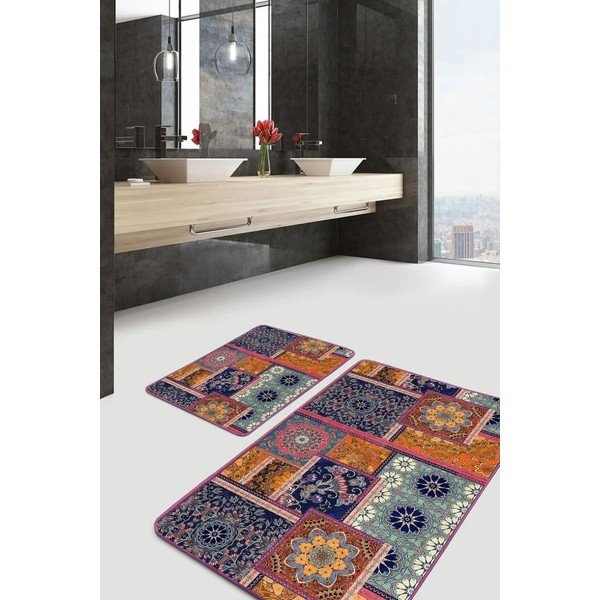 Iš velveto vonios kilimėliai 2 vnt. 60x100 cm – Mila Home-image-1