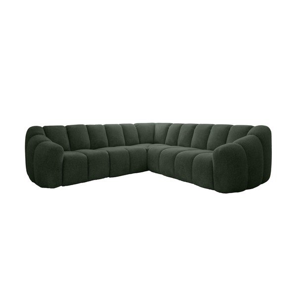 Tamsiai žalios spalvos kampinė sofa Shell – Miuform