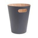 Tamsiai pilkos spalvos šiukšliadėžė biurui 7,5 l Woodrow – Umbra
