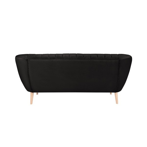 Juoda trijų vietų sofa "Micadoni Home Vincente-image-4