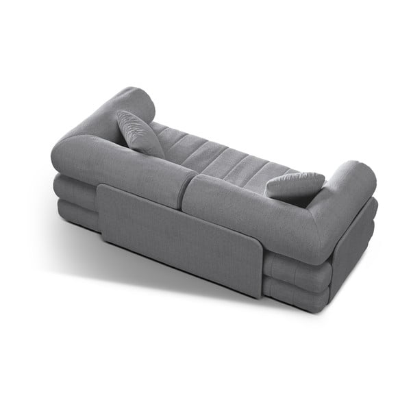 Šviesiai pilkos spalvos iš boucle sulankstoma sofa 206 cm Kemi – Cosmopolitan Design-image-3