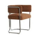 Šviesiai rudos spalvos iš audinio valgomojo kėdė su porankiais Adante – Light & Living