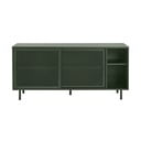 Iš metalo žema šoninė spintelė tamsiai žalios spalvos su stumdomomis durimis 160x75 cm Veep – Unique Furniture