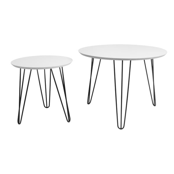2 stalų su baltais stalviršiais rinkinys "Leitmotiv Sparks