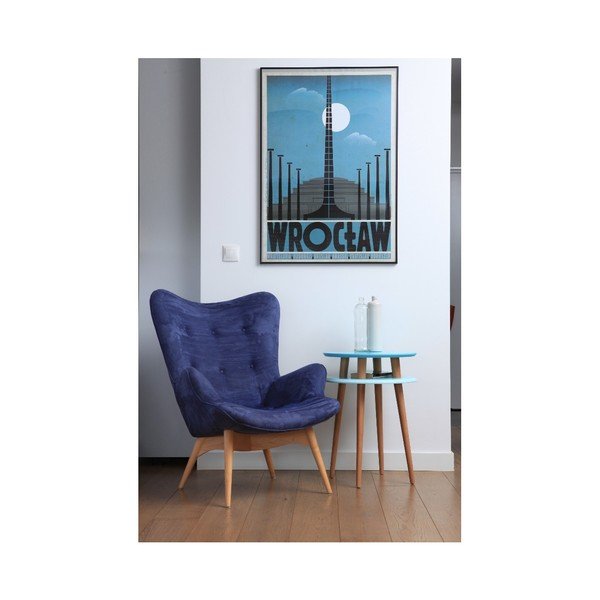 Šviesiai turkio spalvos kavos staliukas "Ragaba UFO", Ø 45 cm-image-1