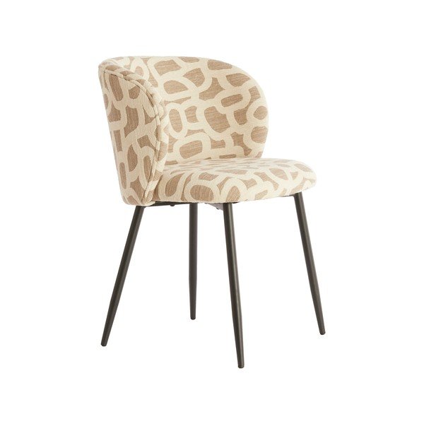 Smėlio spalvos/taupe spalvos iš audinio valgomojo kėdė Elyna – Light & Living
