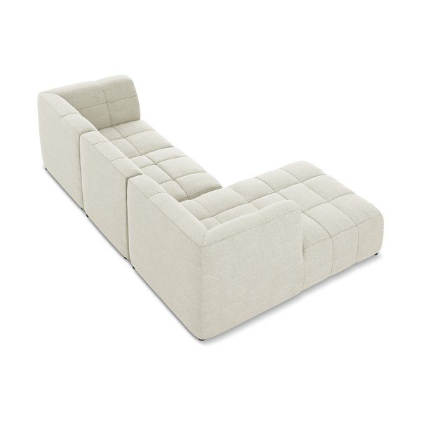 Smėlio spalvos kampinė sofa iš boucle (su kairiuoju kampu/su gultu) Aloha – Makamii-image-4