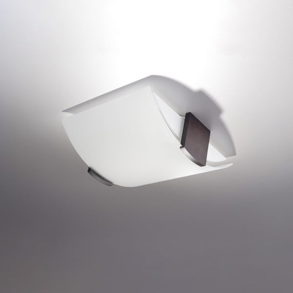 Lubinis šviestuvas baltos spalvos 33x30 cm su stiklo gaubtu Eva – Nice Lamps