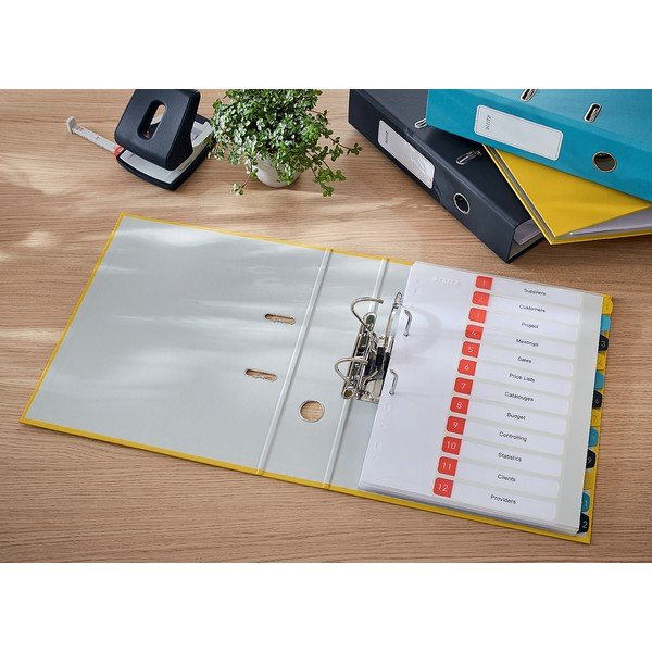 Plastmasinė rodyklė su 12 etikečių Leitz, A4-image-1