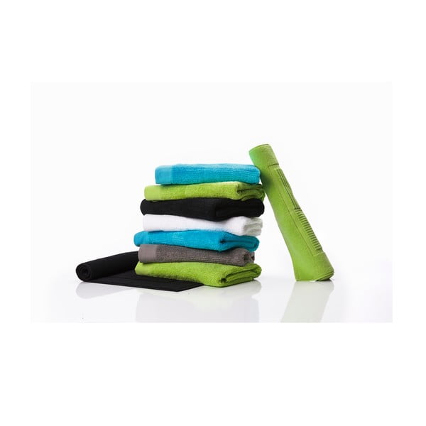 Juodas medvilninis rankšluostis Zone Classic, 70 x 140 cm-image-1