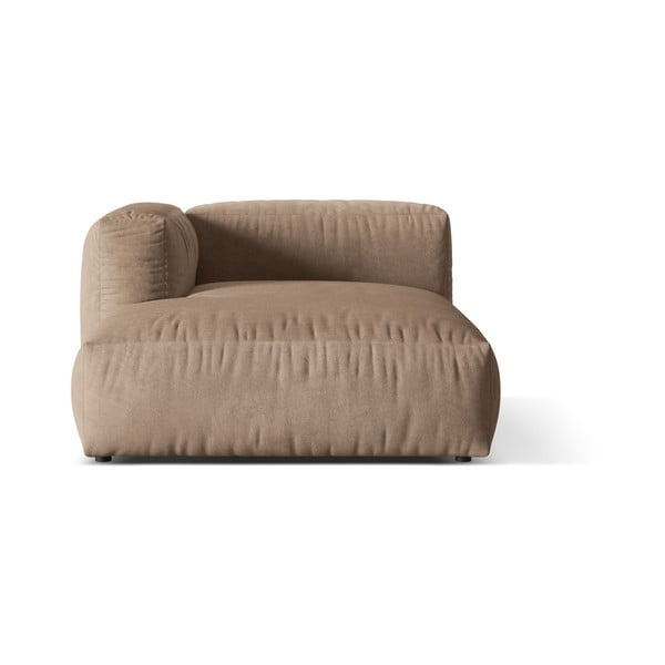 Šviesiai rudos spalvos iš velveto modulinė sofos dalis (su kairiuoju kampu) Martina – Micadoni 