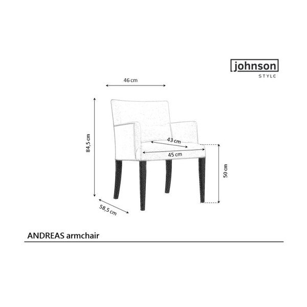 "JohnsonStyle Andreas" mėlynas fotelis-image-1