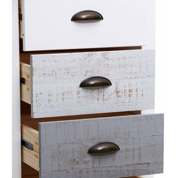 Baltas ir pilkas naktinis staliukas "Marckeric Romantica-image-1