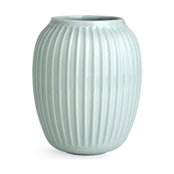 Mėtinės mėlynos spalvos keramikinę vaza Kähler Design Hammershoi, aukštis 20 cm