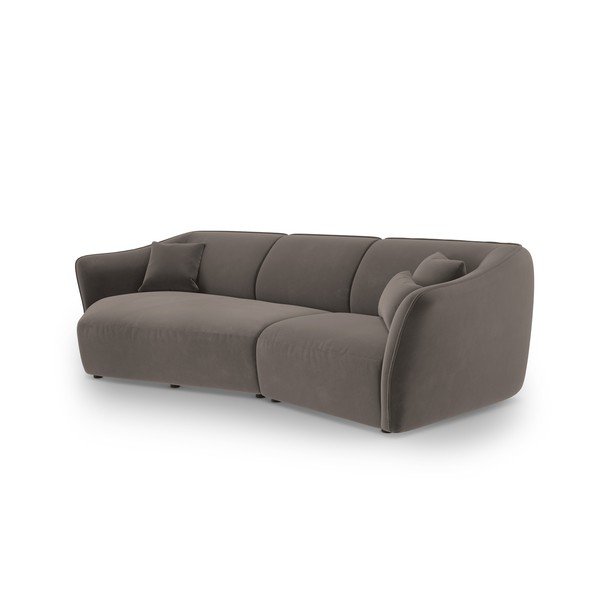 Iš velveto kampinė sofa rudos spalvos Tokyo – Cosmopolitan Design-image-2