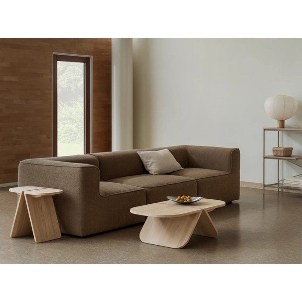 Natūralios spalvos iš ąžuolo masyvo kavos staliukas 54x100 cm Avio – Blomus-image-1