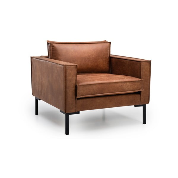 Rudas dirbtinės odos krėslas Scandic Rate