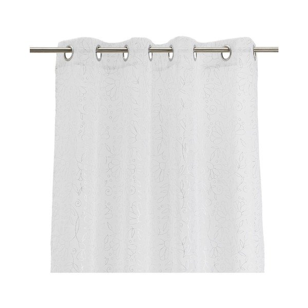 Baltos spalvos/sidabrinės spalvos permatoma užuolaida 140x260 cm Pucka – Casa Selección