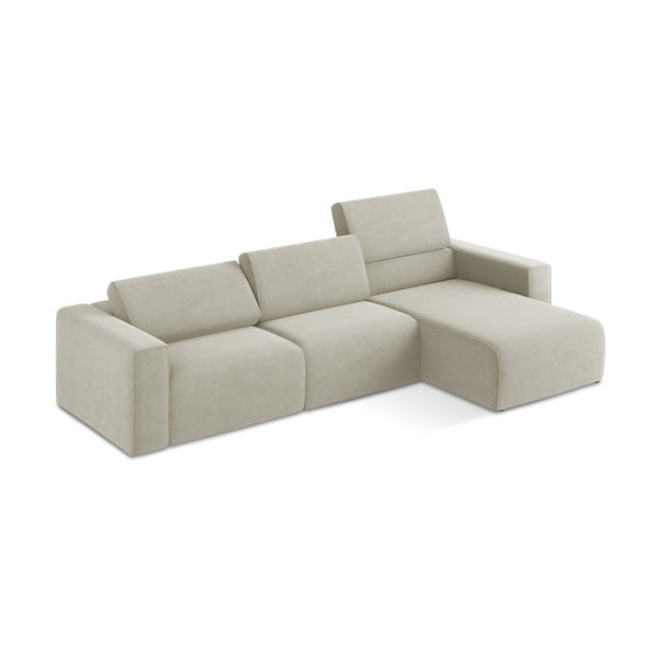 Smėlio spalvos modulinė kampinė sofa (su dešiniuoju kampu) Kalea – Makamii-image-1