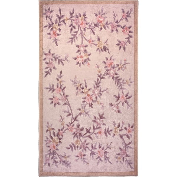 Šviesiai rožinis plaunamas kilimas 80x50 cm - Vitaus