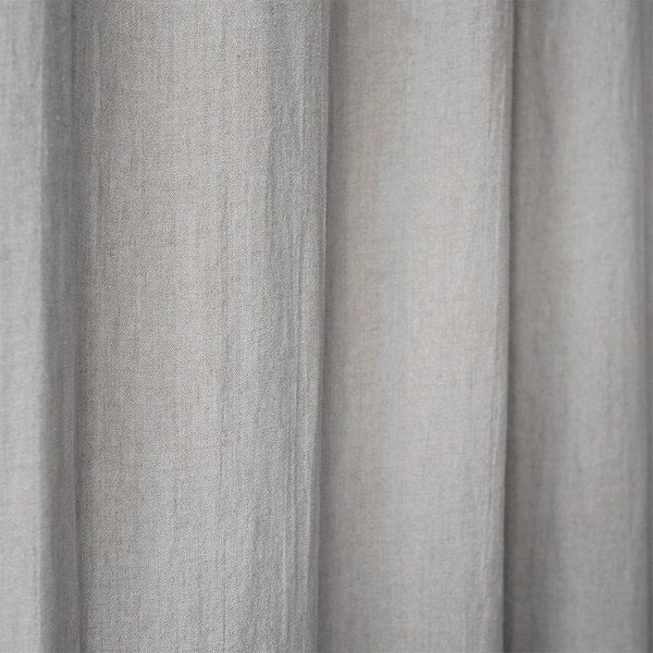 Šviesiai pilka lininė užuolaida su kilpomis Linen Tales Night Time, 250 x 140 cm-image-1