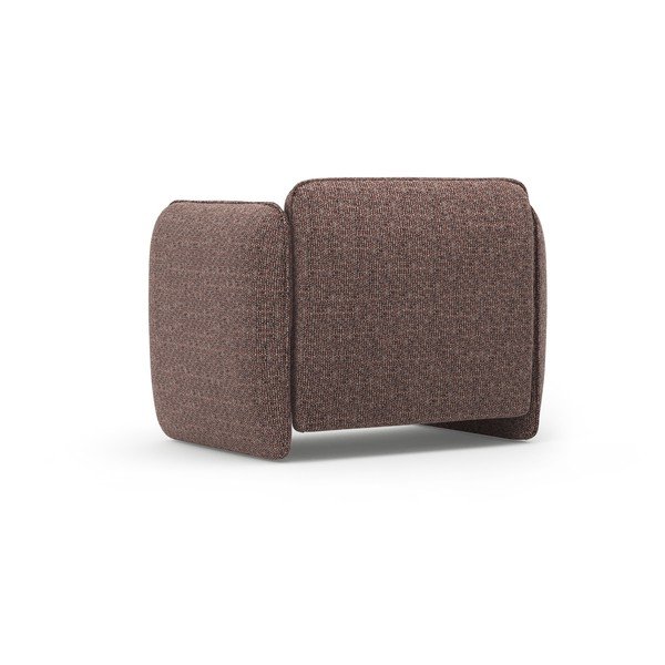 Rudos spalvos krėslas iš šenilinio audinio Georgia – Micadoni -image-3