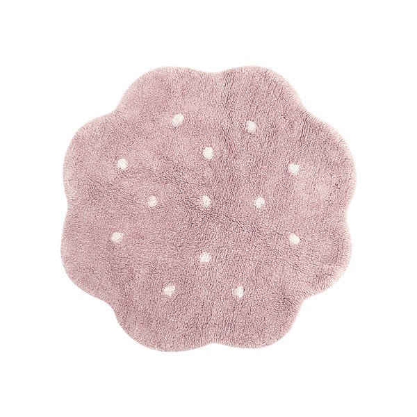 Skalbiamas/rankų darbo iš medvilnės vaikiškas kilimas rožinės spalvos ø90 cm Mini Biscuit Vintage Nude – Lorena Canals