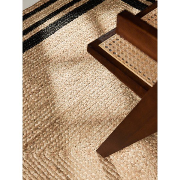 Rankų darbo juodos spalvos/natūralios spalvos iš džiuto kilimas 160x230 cm Jutta – Hanse Home-image-2