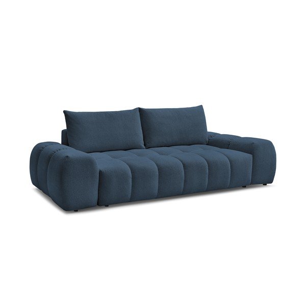 Tamsiai mėlynos spalvos iš šenilinio audinio sofa 278 cm Everest – Bobochic Paris-image-3