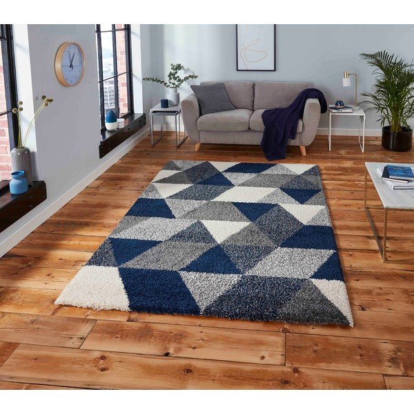 Mėlynai pilkas kilimas Think Rugs Royal Nomadic Angles, 160 x 220 cm-image-1