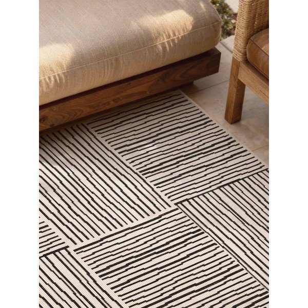 Juodos spalvos/kreminės spalvos lauko ir vidaus kilimas 160x230 cm Haringey Nightingale – Ted Baker-image-2