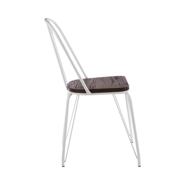 Baltos spalvos/natūralios spalvos iš guobos masyvo valgomojo kėdė District – Premier Housewares-image-4