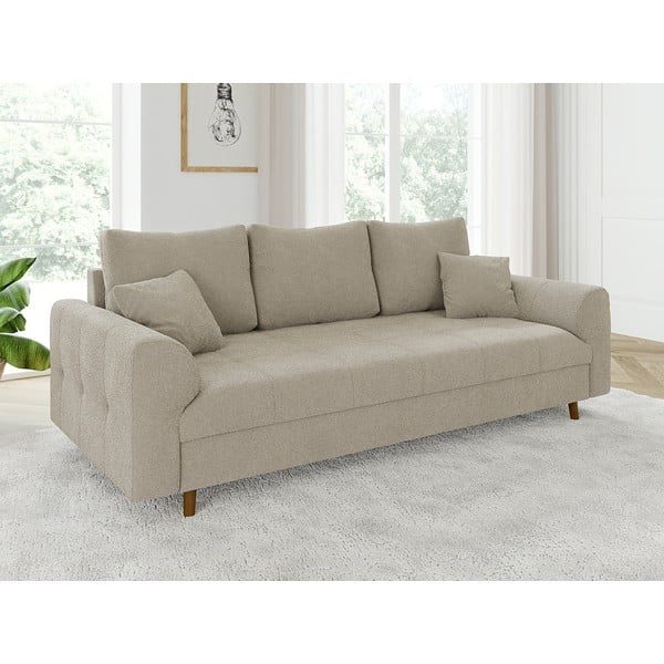 Smėlio spalvos iš boucle sofa 210 cm Ariella – Ropez-image-3