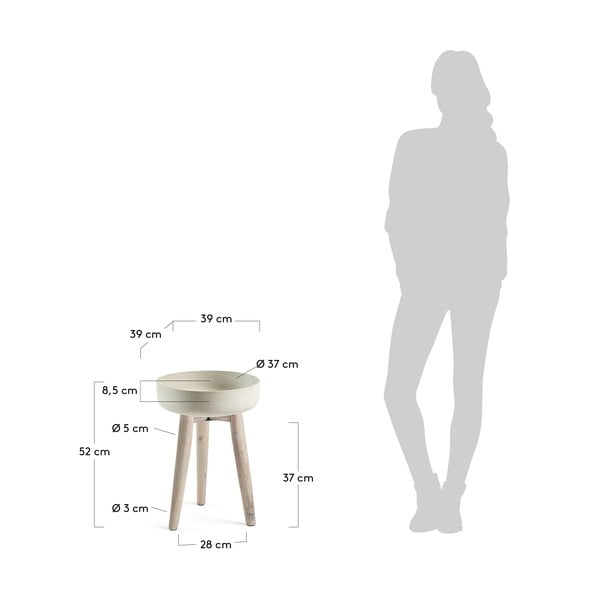 Pilkas gėlių stovas "La Forma Stahl", Ø 39 cm-image-4