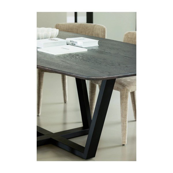 Valgomojo stalas su ąžuolo masyvo stalviršiu 100x220 cm Tablo – WOOOD-image-2