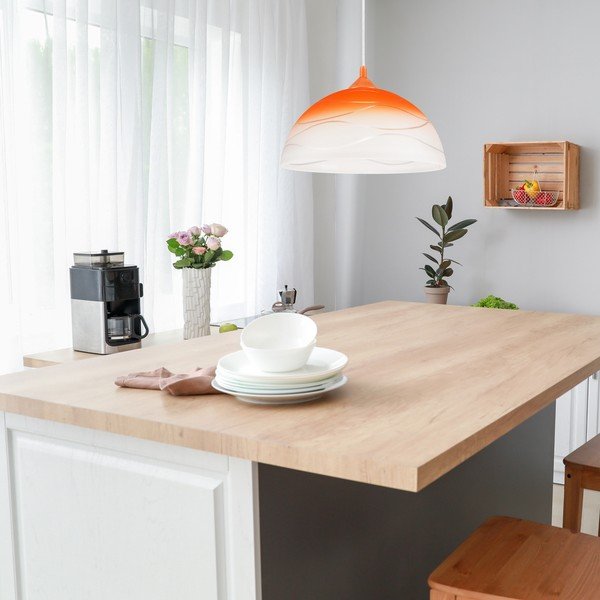 Kabantis šviestuvas oranžinės spalvos ø 30 cm Sfera – LAMKUR-image-3