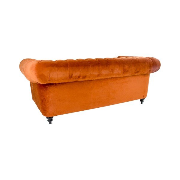Oranžinio aksomo trijų vietų sofa "House Nordic Chester-image-1