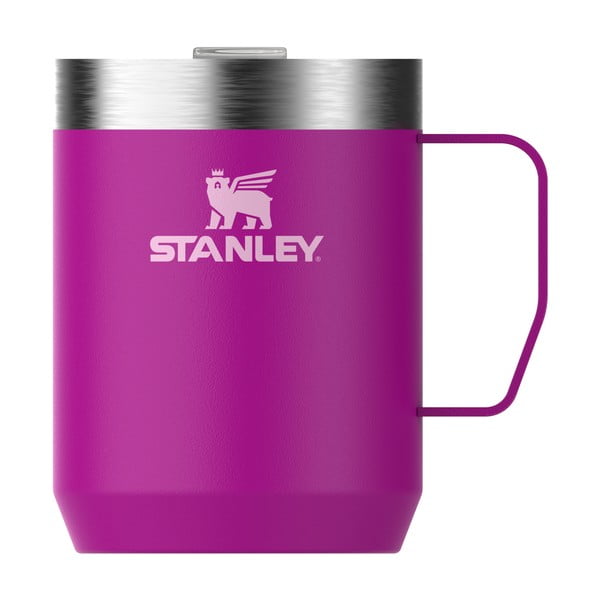 Rožinės spalvos iš nerūdijančio plieno termo puodelis 230 ml Stay-Hot Camp Mug Violet Blossom – Stanley