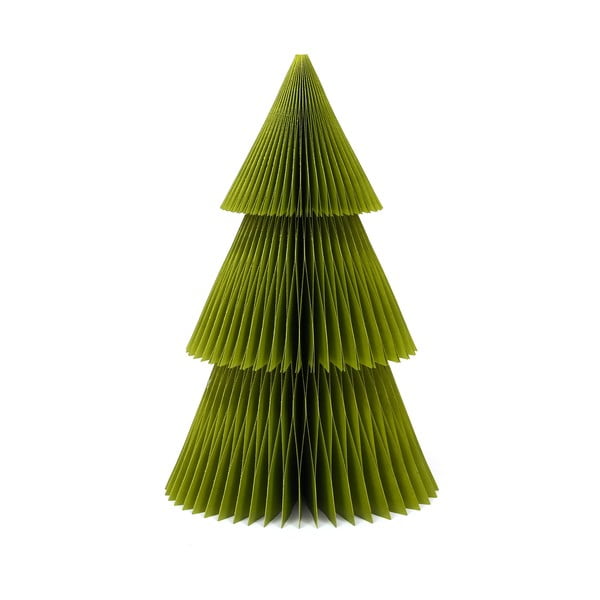 Blizgantis žalias popierinis Kalėdų eglutės papuošalas Only Natural, aukštis 22,5 cm