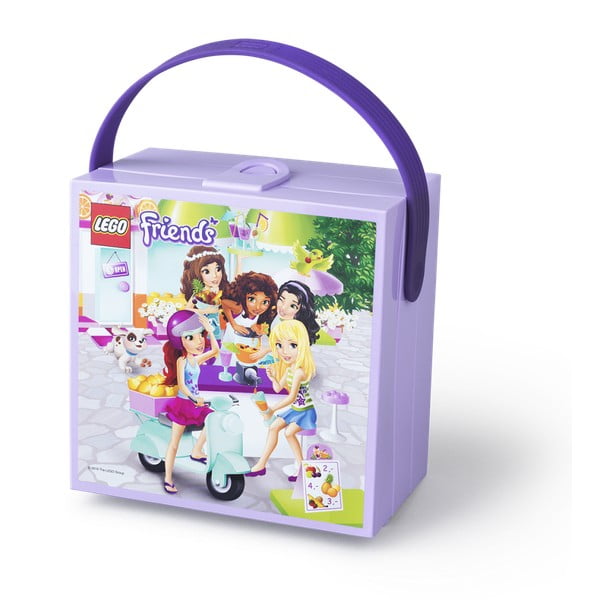 Violetinė laikymo dėžutė su LEGO® Friends rankena