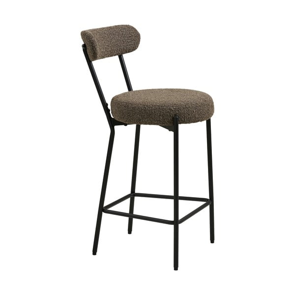 Rudos spalvos iš audinio baro taburetė (sėdynės aukštis 65 cm) Badalona – House Nordic-image-3