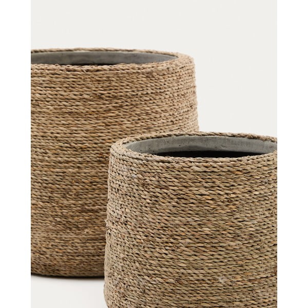 Iš cemento gėlių vazonų dangteliai 2 vnt. ø 35 cm Sigal – Kave Home-image-1