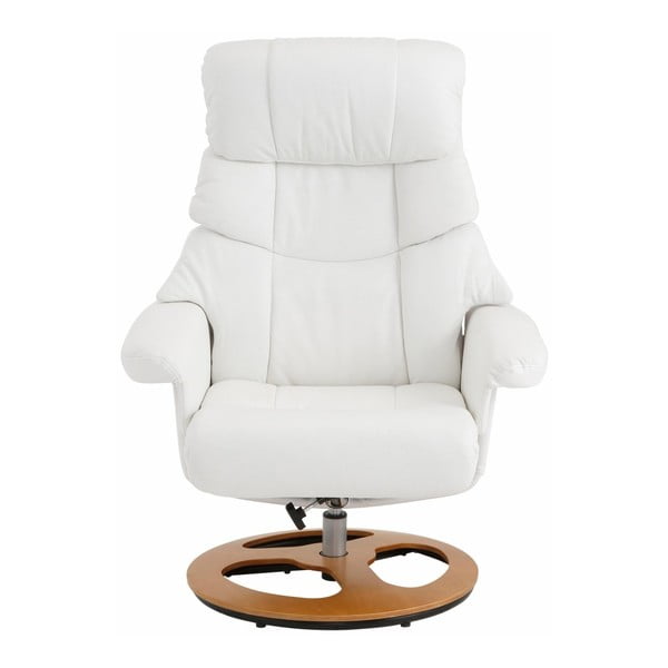 Baltos spalvos fotelio su otomanu komplektas "Støraa Tony-image-1