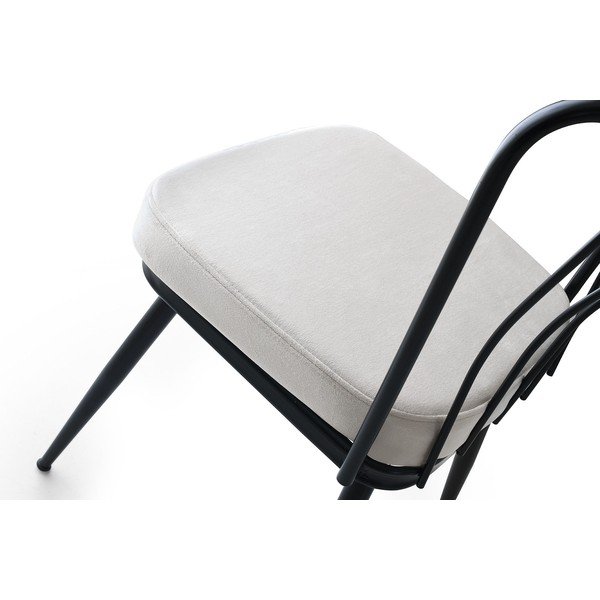 Valgomojo kėdės iš metalo baltos spalvos/juodos spalvos 2 vnt. Yildiz – Kalune Design-image-4