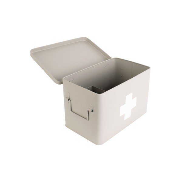 Smėlio spalvos metalinis pirmosios pagalbos rinkinys PT LIVING Medicine, plotis 31,5 cm-image-3