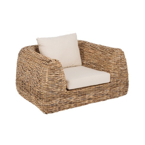 Austas krėslas baltos spalvos/natūralios spalvos – Ixia