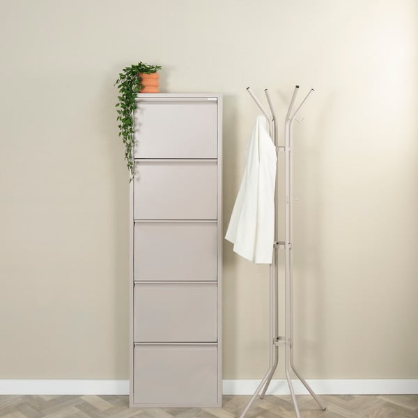 Taupe spalvos iš metalo atlenkiama spintelė batams 50x169x15 cm Billy – Spinder Design-image-1