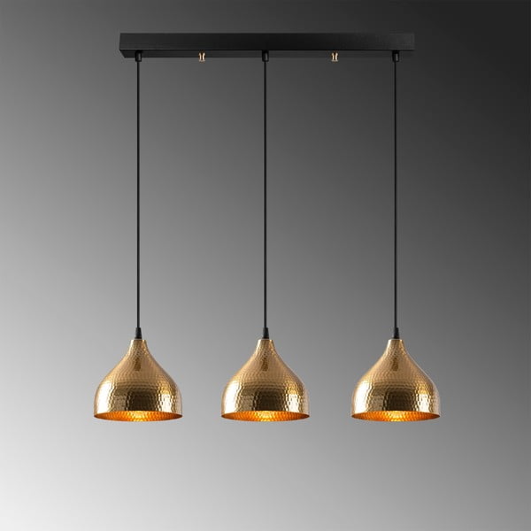 Auksinės spalvos kabantis šviestuvas su metaliniu gaubtu Tattoo – Opviq lights-image-3