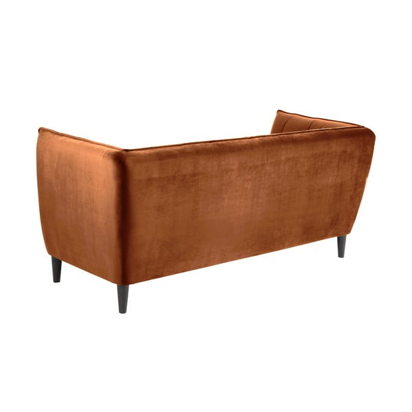Oranžinės spalvos aksominė sofa Actona Jonna, 182 cm-image-3