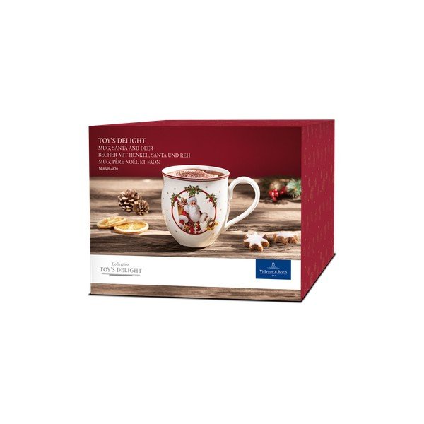 Baltas porcelianinis puodelis su kalėdiniu motyvu Villeroy & Boch Santa and deer-image-3
